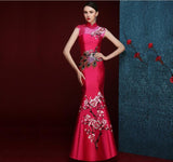 Fashion Red Embroidery Traditional Dress